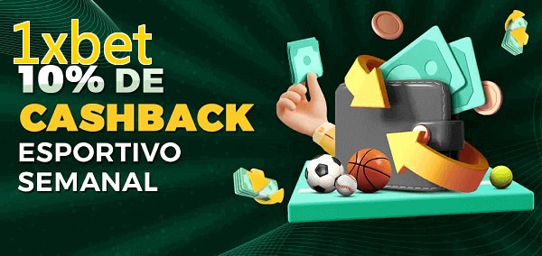 10% de bônus de cashback na 1xbet